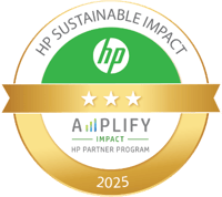 Badge des HP Amplify Impact Partner 2025